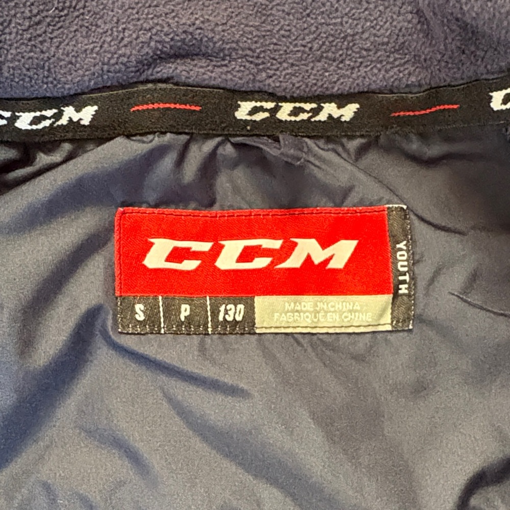 CCM Navy Sports Pants with White Logo - Picture 5 of 6
